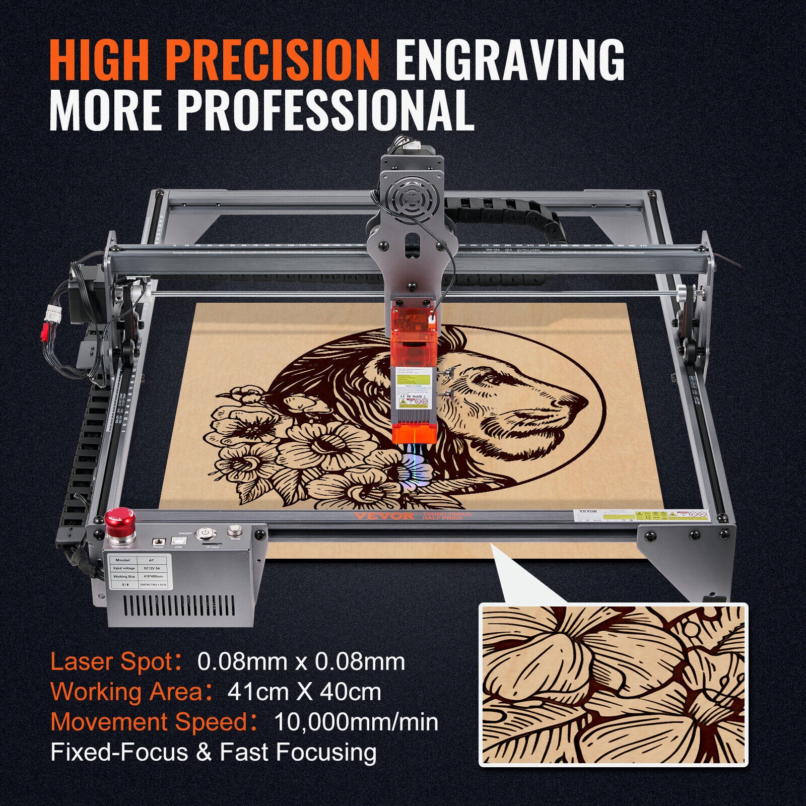 AU 5W Compressed Laser Engraver Engraving Machine Spot Eye Protection NEW