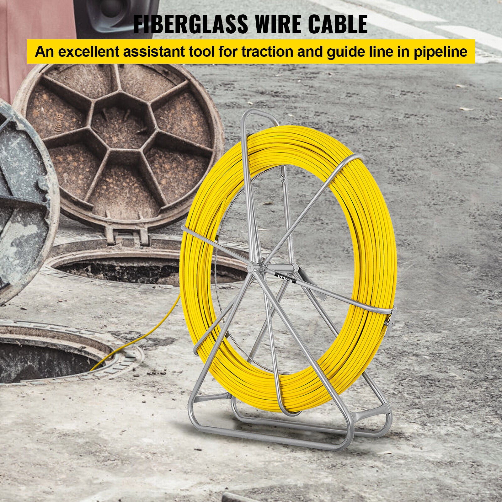 8mmx150m Fiberglass Reel Wire Cable Running Duct Rodder – Tool Plus