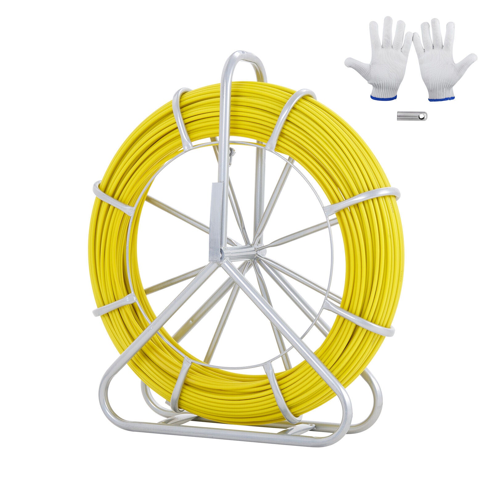 7.9MM x 150M Fish Tape Puller Fiberglass Wire Cable Running Rodder