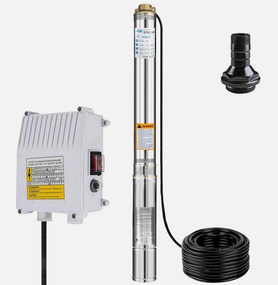 Premium Stainless Steel 1500W 2HP Submersible Bore Pump 240V Deep Well Water Pump