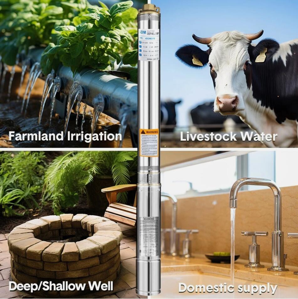 Premium Stainless Steel 1500W 2HP Submersible Bore Pump 240V Deep Well Water Pump