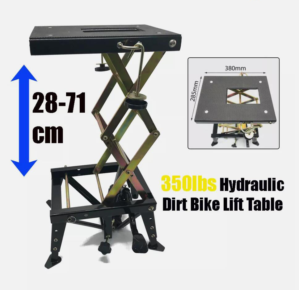 Premium 350lbs Hydraulic Adjustable Motorbike Dirt Bike Scissor Lift 280mm-710mm