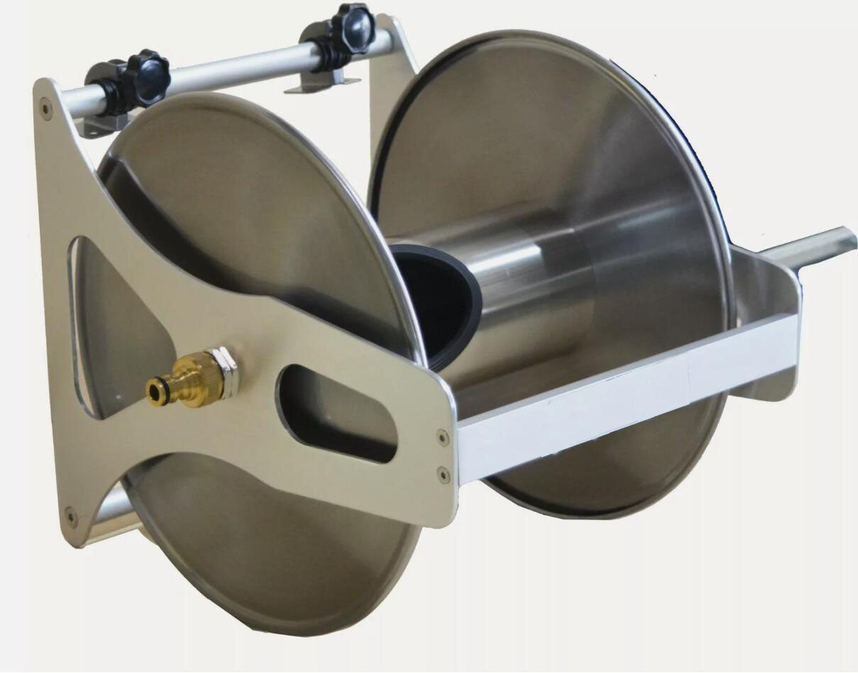 Heavy Duty Stainless Steel Garden Hose Reel -290 mm deep x 280 mm wide