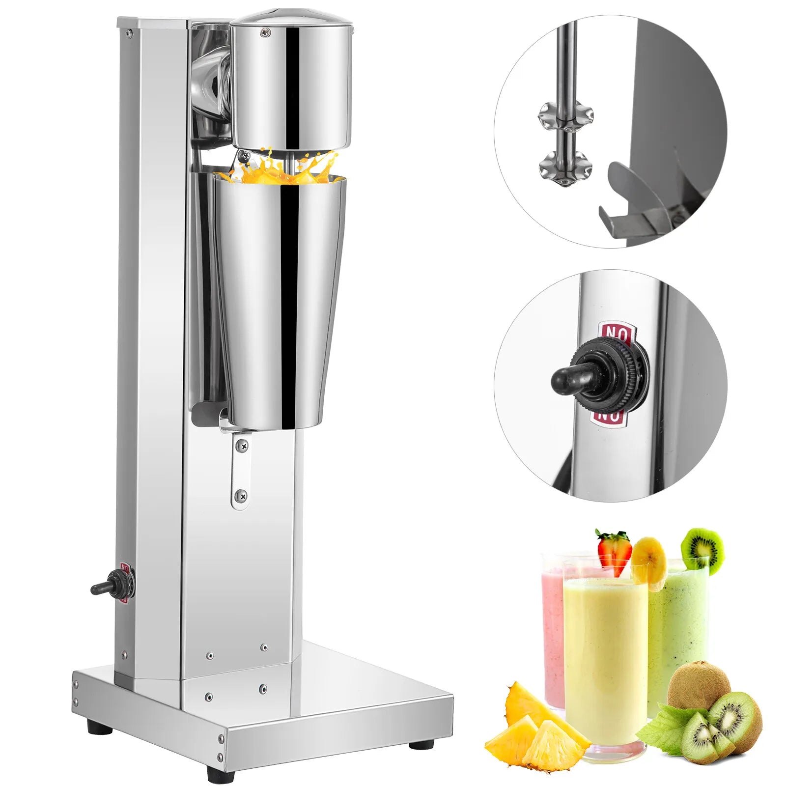 Premium Material Electric Milkshake Maker Mixer Frothing Machine Stainless Steel