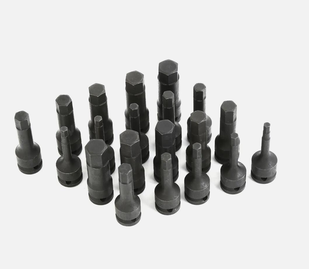 Heavy Duty 20 PCS Steel 1/2" Drive Impact Hex Driver Set SAE & Metric Size Cr-Mo Socket