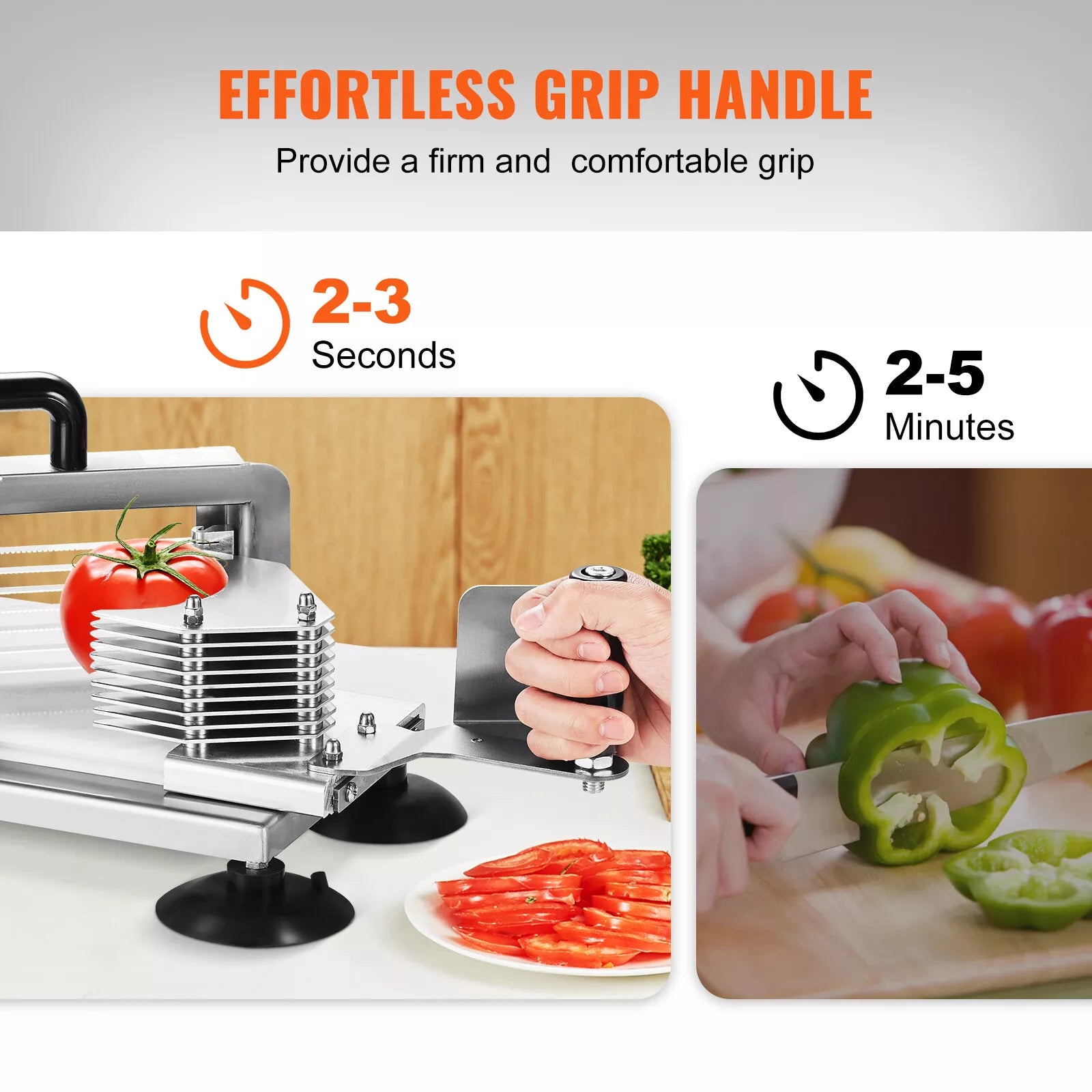 Premium Stainless Steel 4.8mm Commercial Tomato Onion Cutter Slicer