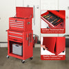 Tool Box Chest Cabinet Trolley Garage Storage Toolbox with 6 Drawers Red