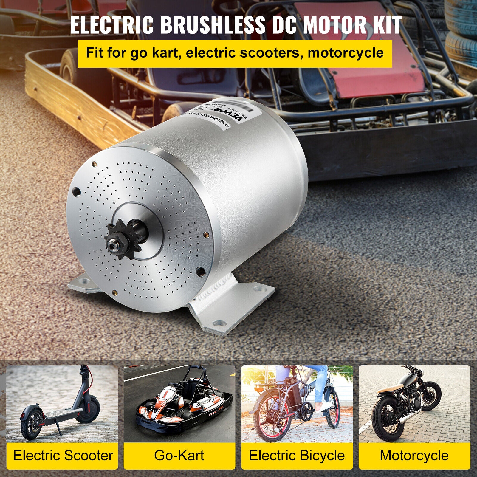 48V 2000W Brushless Electric Motor Controller Kit Go-kart Bicycle