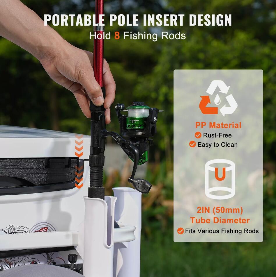 Heavy Duty 300 lbs Beach Fishing Cart Fishing Trolley with Balloon Tires for Sand AU