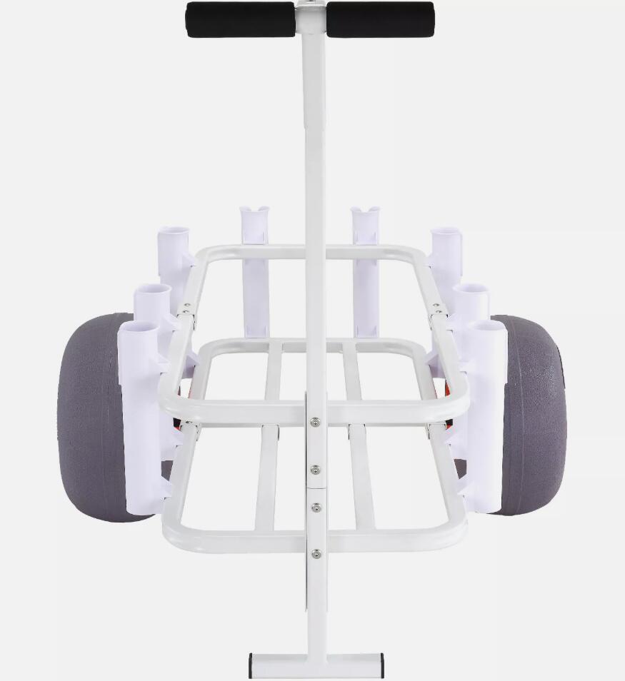 Heavy Duty 300 lbs Beach Fishing Cart Fishing Trolley with Balloon Tires for Sand AU