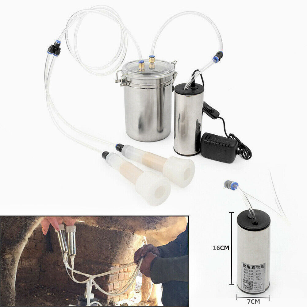 PREMIUM Portable Electric Milking Machine Vacuum Pump Milker- 2L