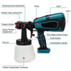 18V Battery Cordless Spray Gun Airless Paint Sprayer with 2 Battery