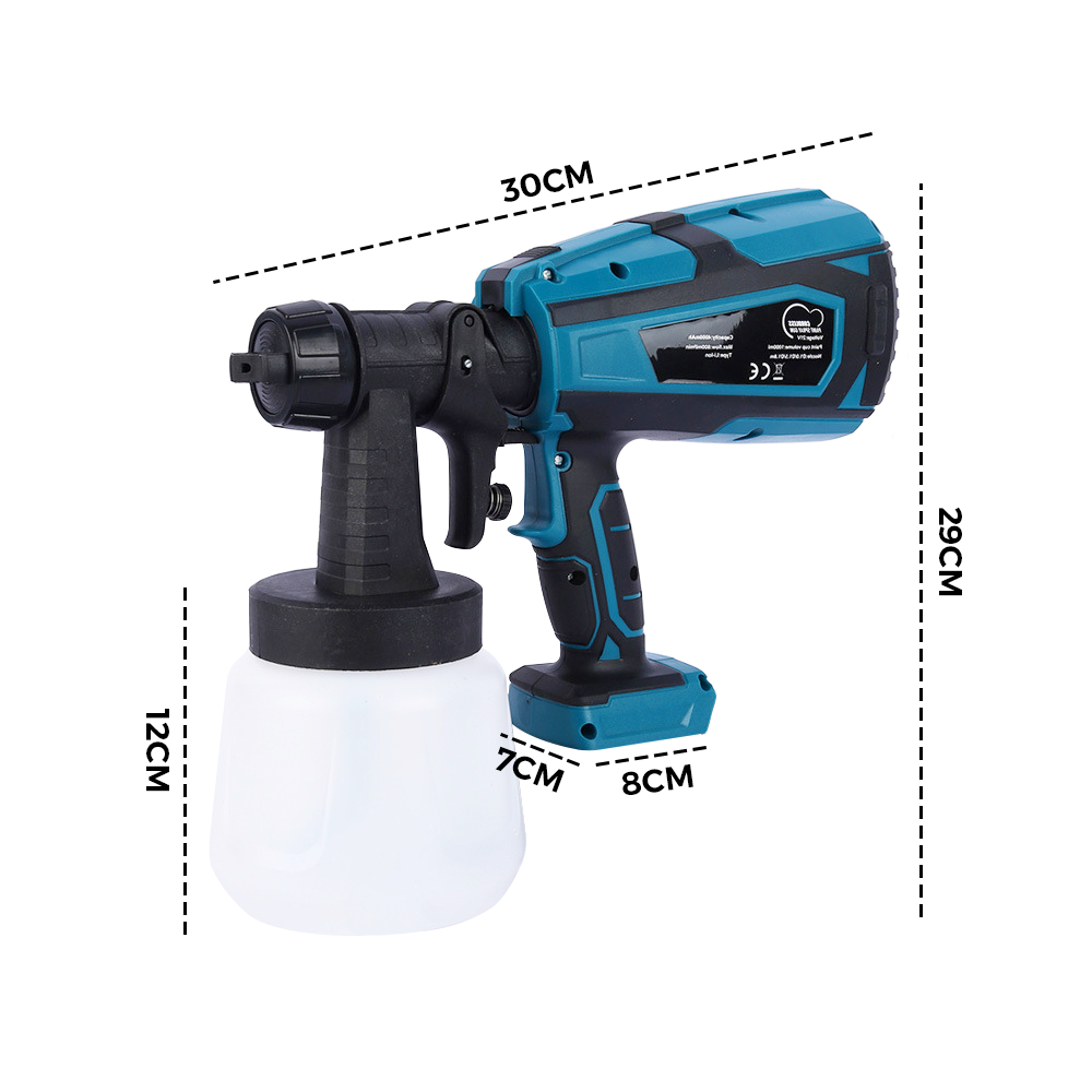 18V Battery Cordless Spray Gun Airless Paint Sprayer with 2 Battery