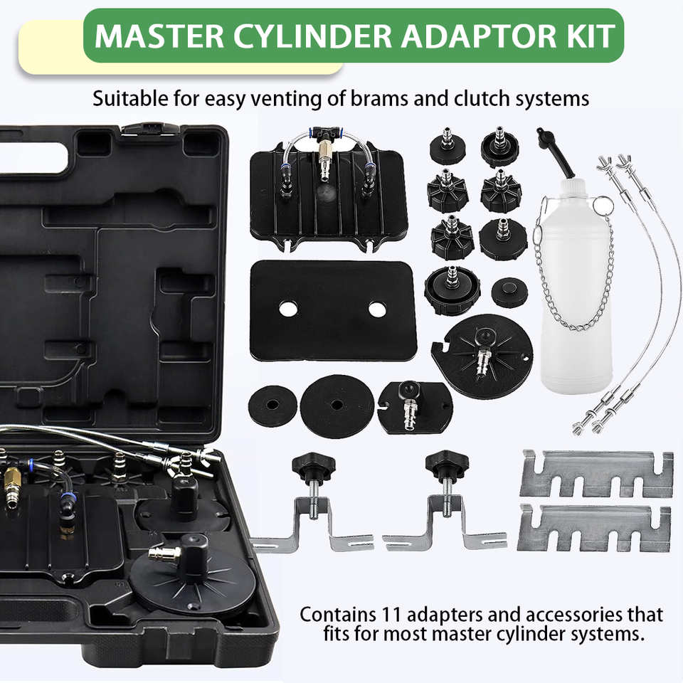 VEVOR Pneumatic Air Pressure Bleeder Tool Kit Brake Bleeding Garage Workshop Mechanics In The Air Compressor Accessories Department At - Foto 7