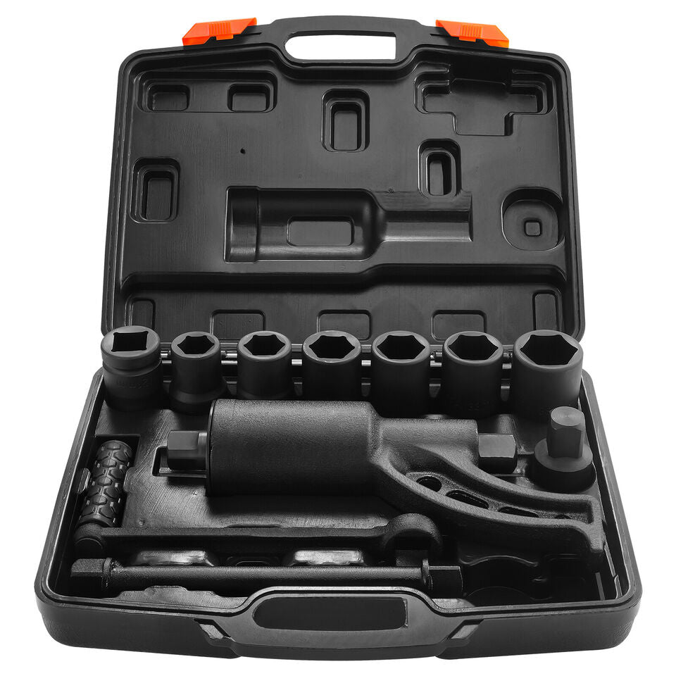 1" Drive 1:58 Lug Nut Remover Torque Multiplier Wrench Set with 8 Sockets