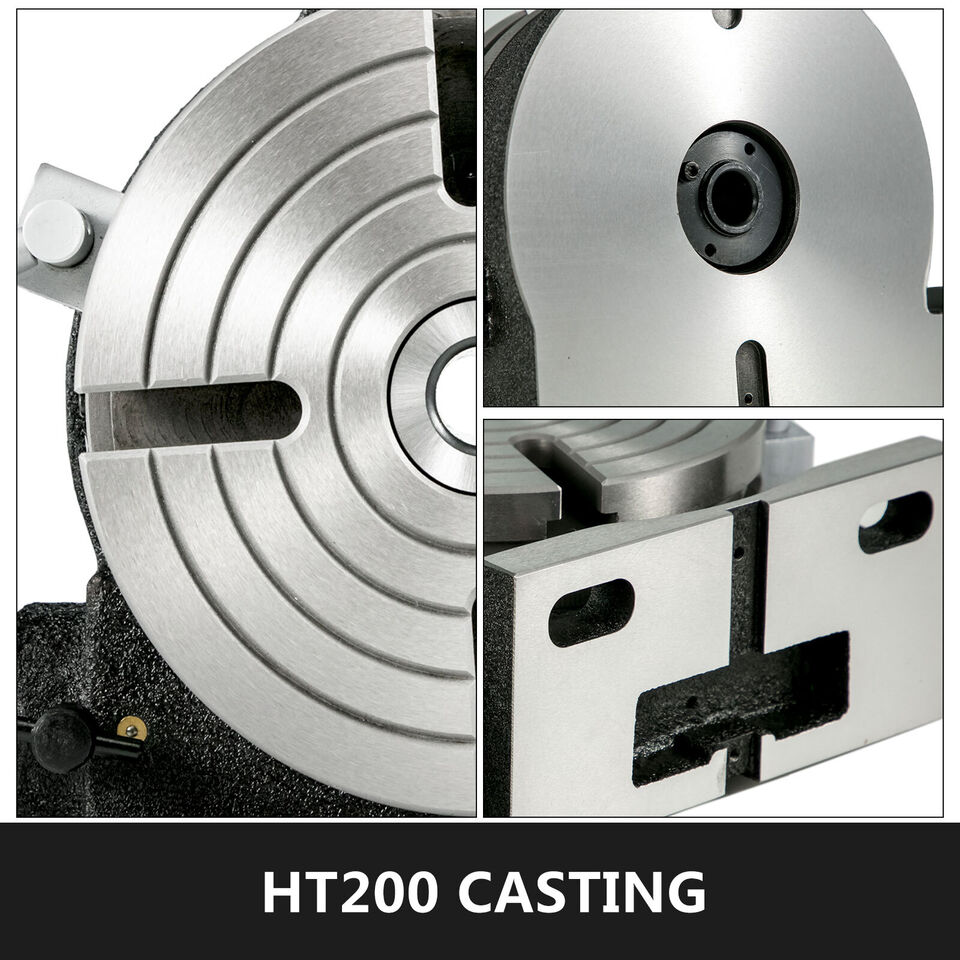 8" 200mm tilting 4 Slot Excellent High Quality Precision Rotary Table