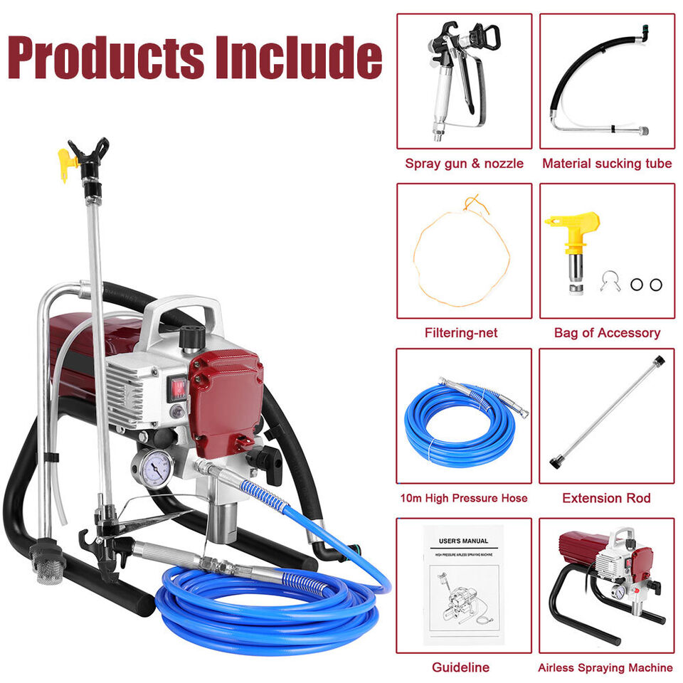 3300 PSI  1500W Commercial Airless Paint Sprayer 2.2 L/MIN