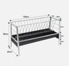 Heavy Duty 1.5M Feed Trough Goat Cattle Hay Grain Rubber Feeder Tray with Metal Bracket