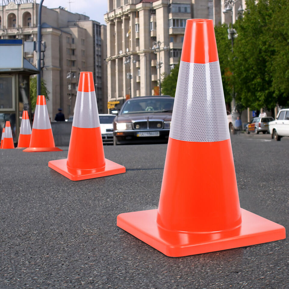 5PC 45cm Traffic Cones Road Safety Warning Sign Reflective – Tool Plus