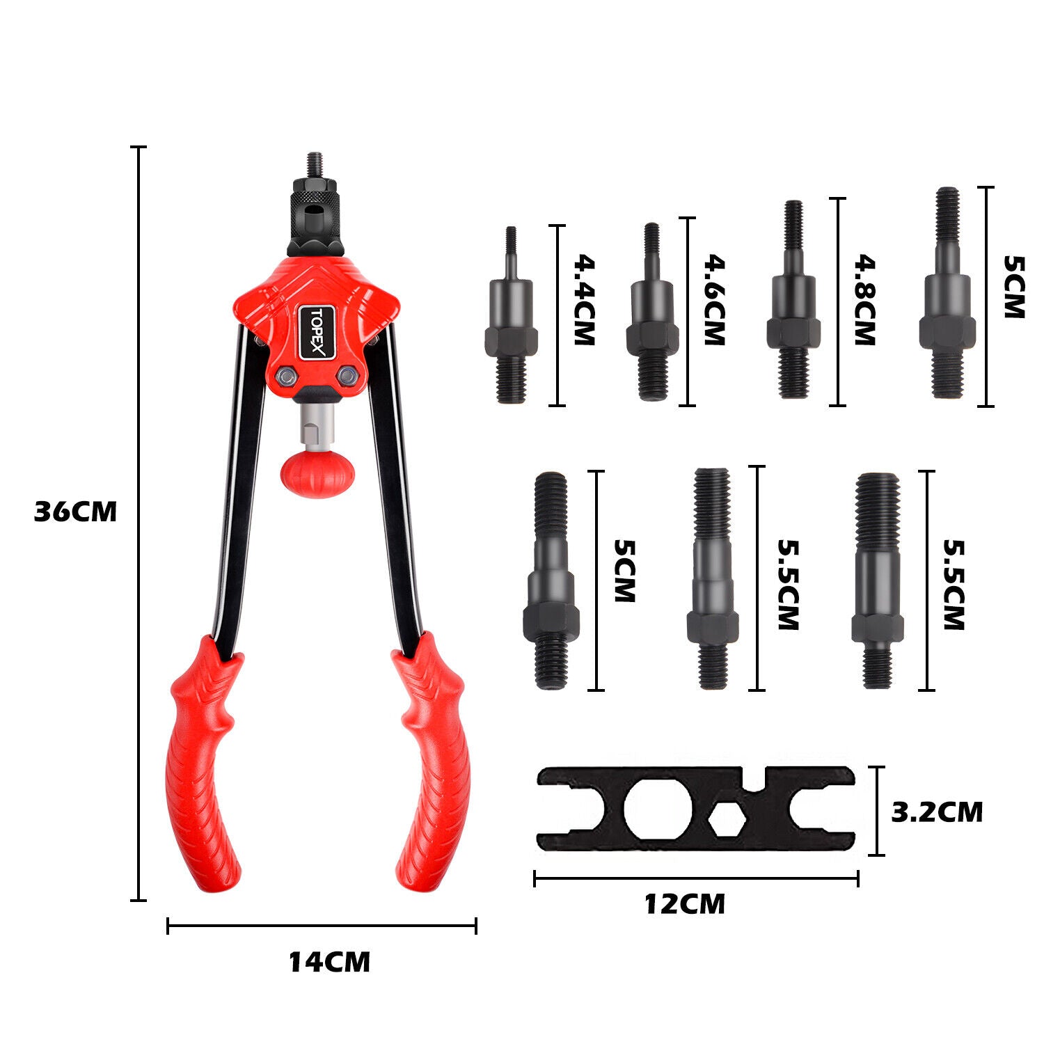 Automotive Rivets Tools Kit 160PCS Heavy Duty Nut Rivet Riveter Rivnut Nutsert Gun Riveting Kit Th ...