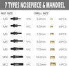 160PCS Heavy Duty Nut Rivet Riveter Rivnut Nutsert Gun Riveting Kit Thread M3-12