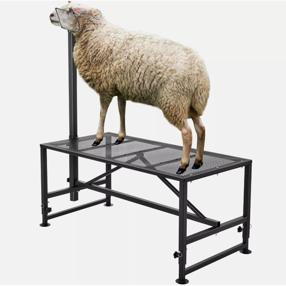 Premium Adjustment 21"-33" Height Livestock Stand Goat Trimming Stand 47x23 in Tabletop