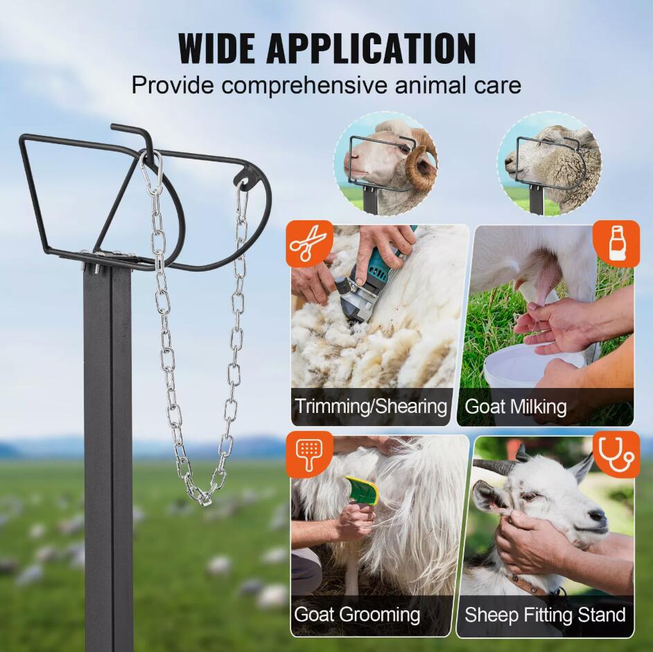 Premium Adjustment 21"-33" Height Livestock Stand Goat Trimming Stand 47x23 in Tabletop