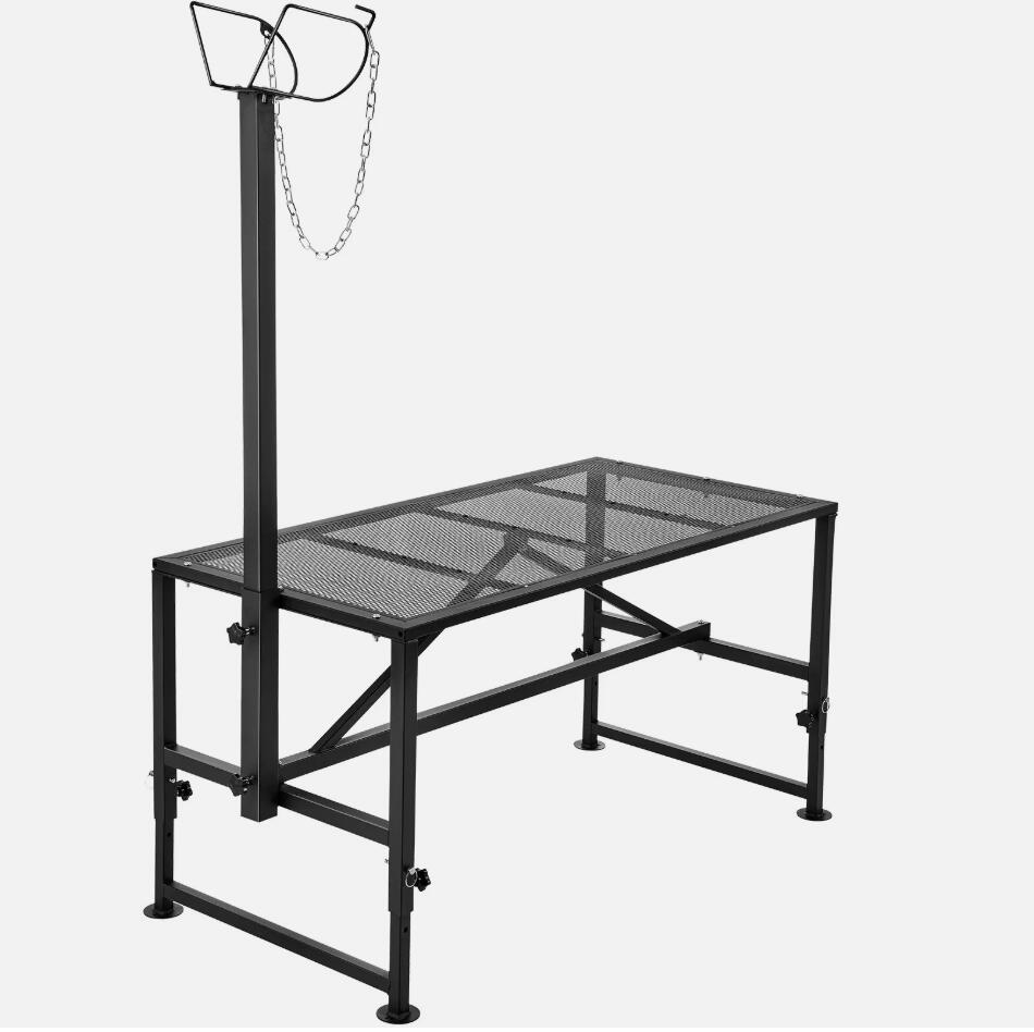 Premium Adjustment 21"-33" Height Livestock Stand Goat Trimming Stand 47x23 in Tabletop