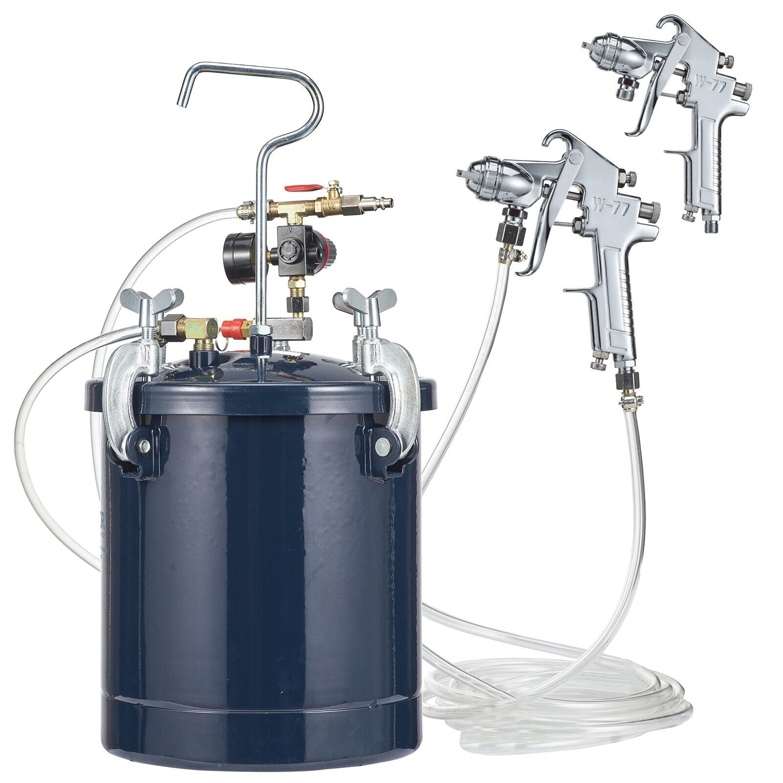 Compressor Spray Pot 10L Spray Paint Pressure Pot Tank 1.5mm+4.0mm Nozzles Dual Spray Gun ...