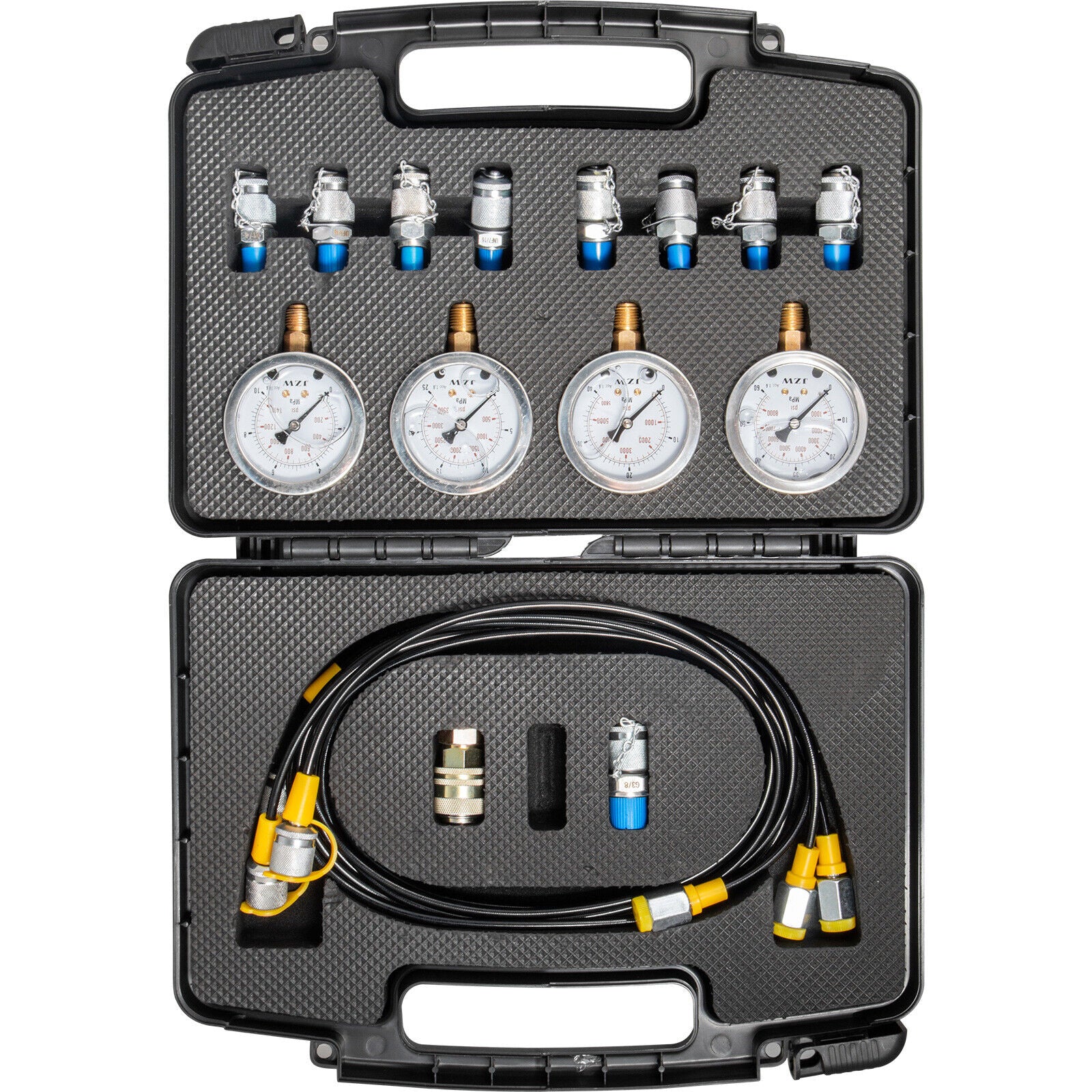 8600PSI 4 Gauges Hydraulic Pressure Test kit Pressure Diagnostic Tool