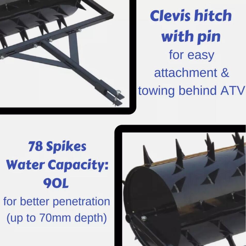 36" Heavy Duty Lawn Aerator Spike Plug Core Aeration Grass Scarifier For ATV Ride on AU