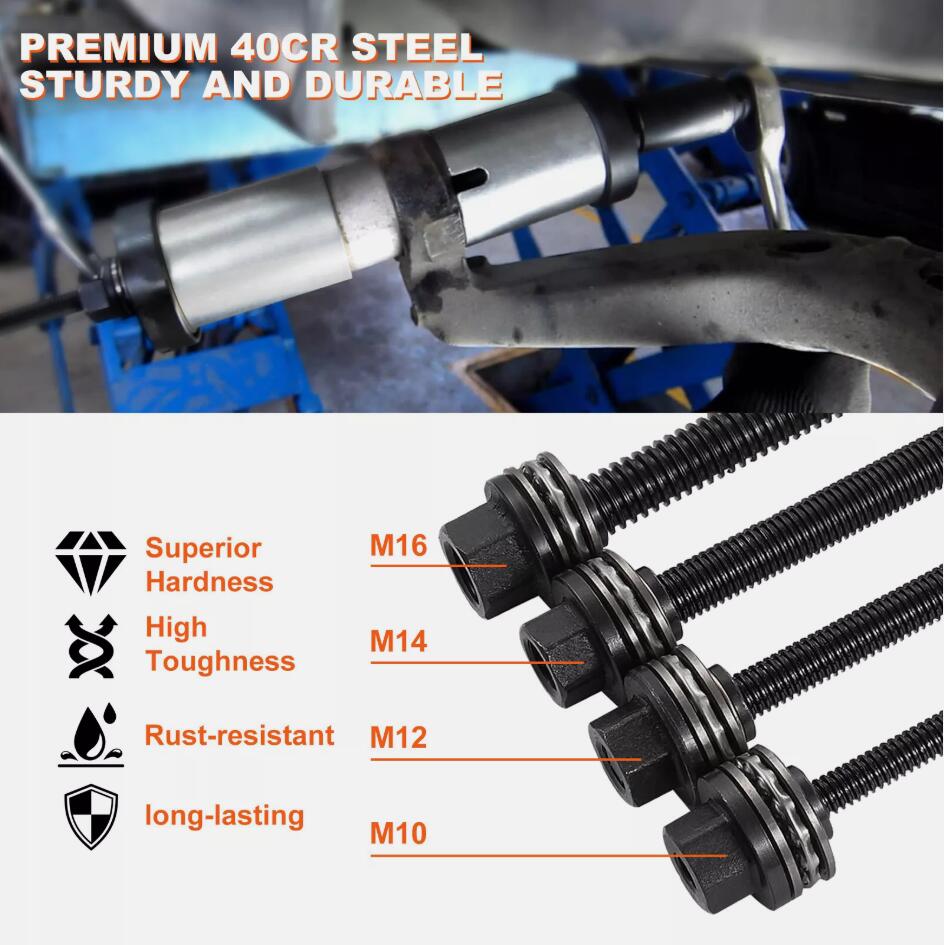 28 PCS Heavy Duty Pull and Press Sleeve Kit Steel Bush Bearing Removal Installation