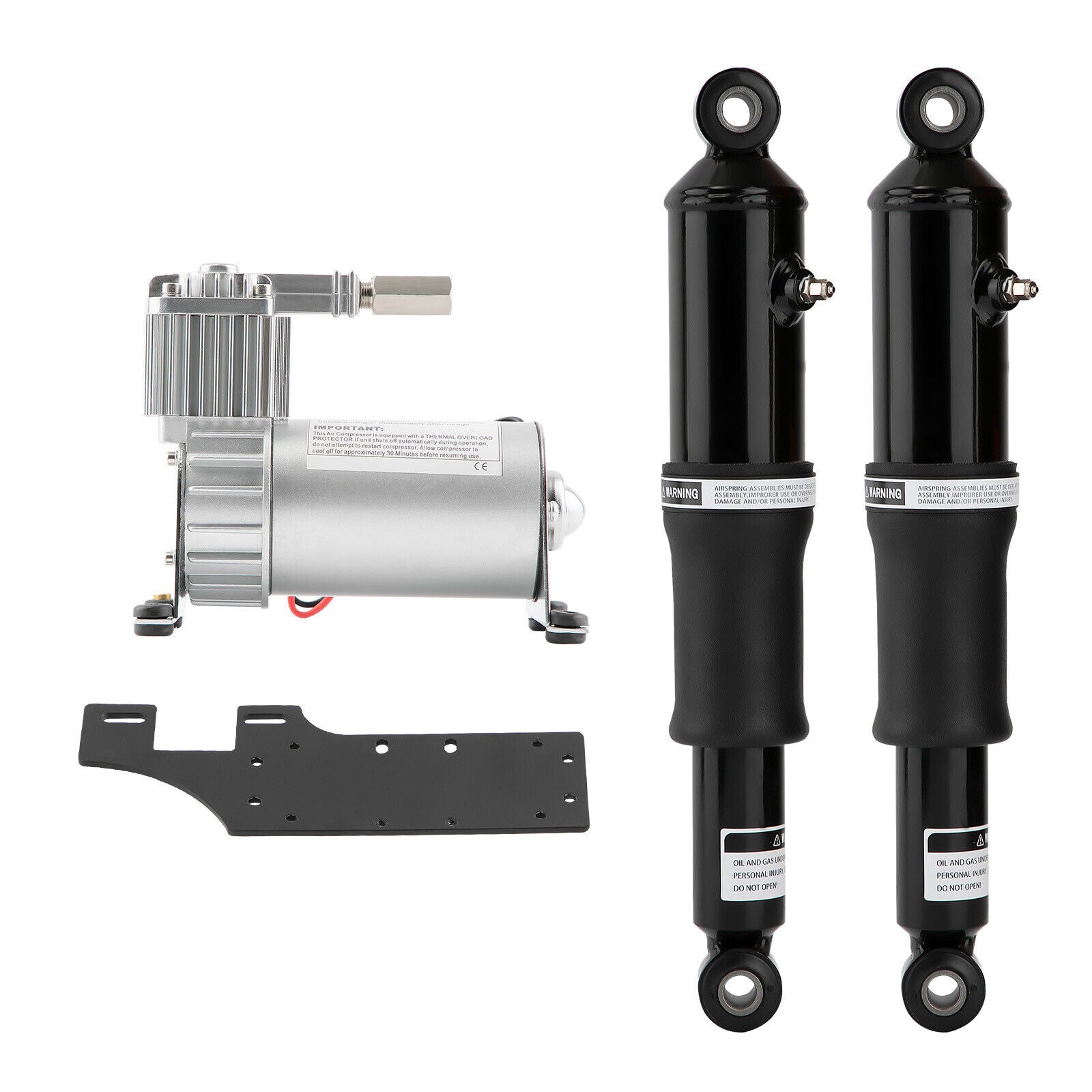 PREMIUM Rear Air Ride Suspension Set For Harley Touring Road King Street Glide 1994-2018