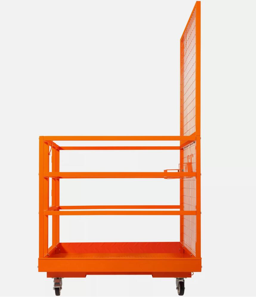 1400lbs Stability and Security Forklift Safety Cage Work Platform With Wheels for Aerial