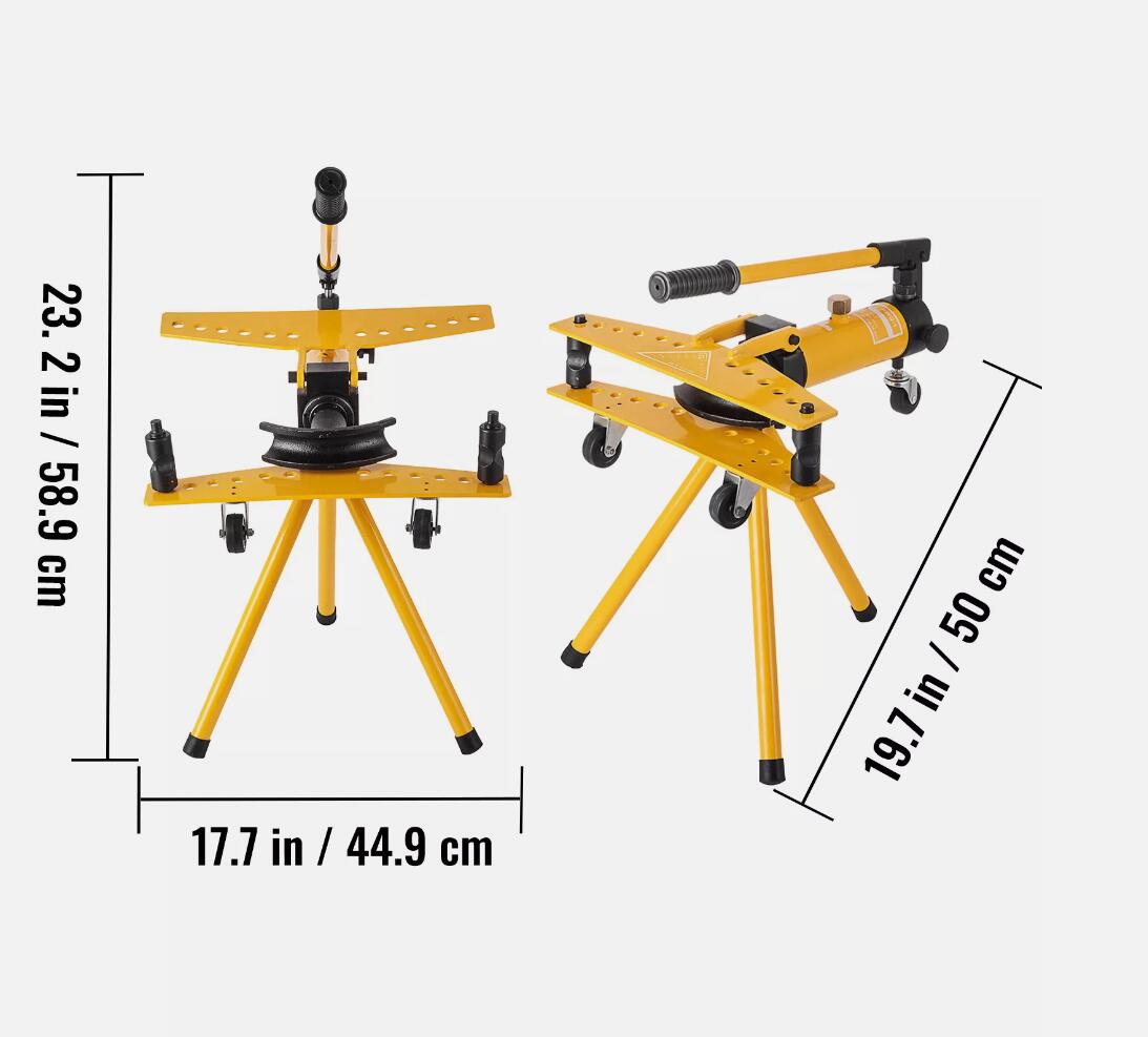 10 Ton Adjustable Manual Hydraulic Bending Steel Copper Pipe Tube Bender With Dies AU