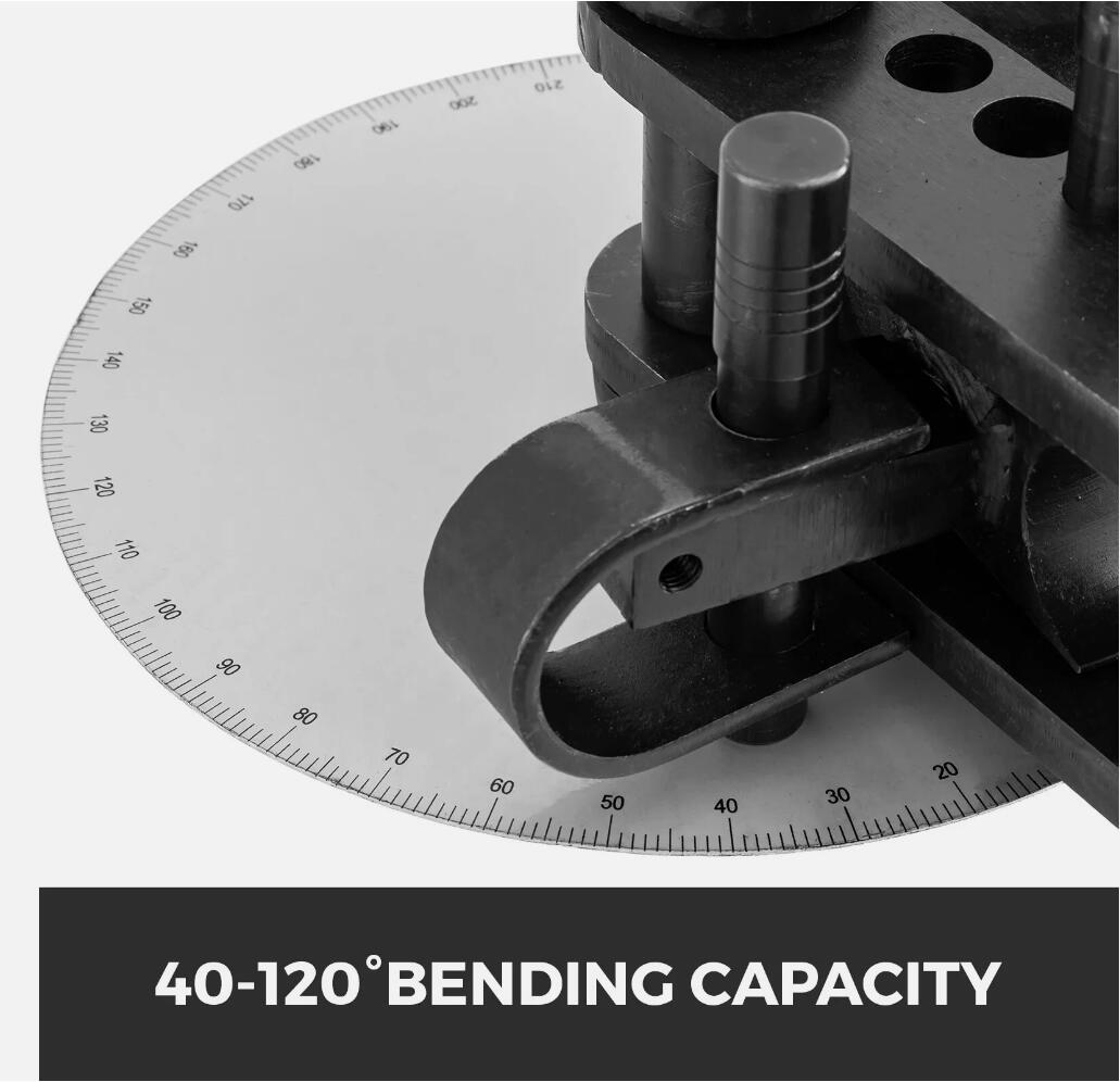 Heavy Duty 240° Portable Tube And Pipe Bender Mandrel Rotary Draw Bending With 3 Dies