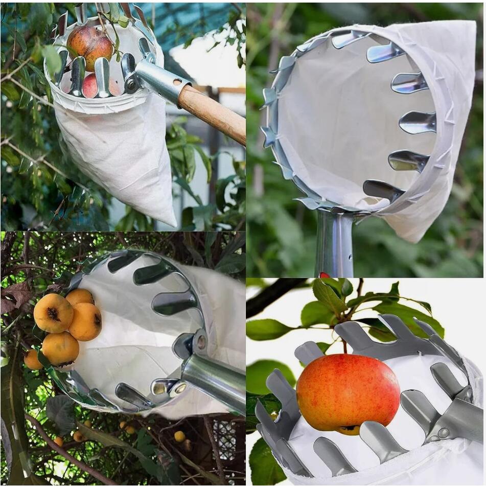 Long Pickers 4M Pole Telescoping Fruit Picker with Long Handle Fruit Picking Tool S ...