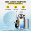 6L Durable Stainless Steel Garden Sprayer Manual Pressure Adjustable Nozzle With 1m Hose Fan