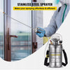 6L Durable Stainless Steel Garden Sprayer Manual Pressure Adjustable Nozzle With 1m Hose Fan