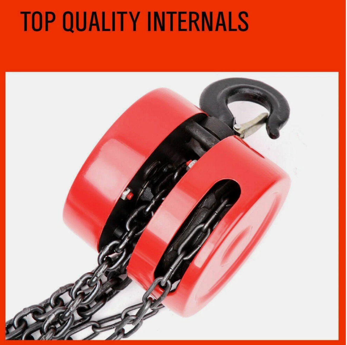 Premium 3 Ton Block and Tackle 2.5M Chain Block Hoist Crane Chain Lift ...