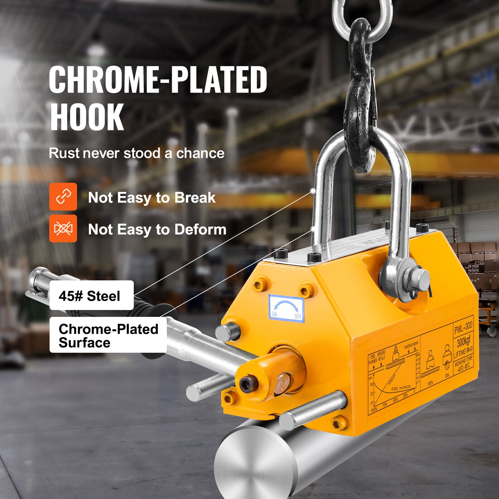 NEW 300 kg Permanent Magnetic Lifter Magnet Neodymium Hoist