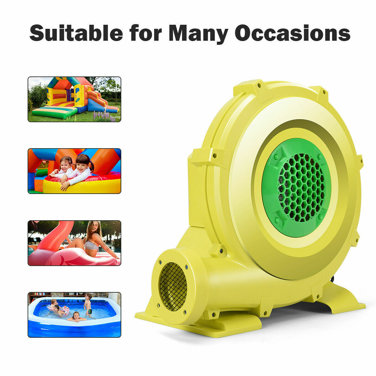 680W Electric Air Pump Blower Fan for Inflatable Bouncer Jumping Castle