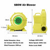 680W Electric Air Pump Blower Fan for Inflatable Bouncer Jumping Castle