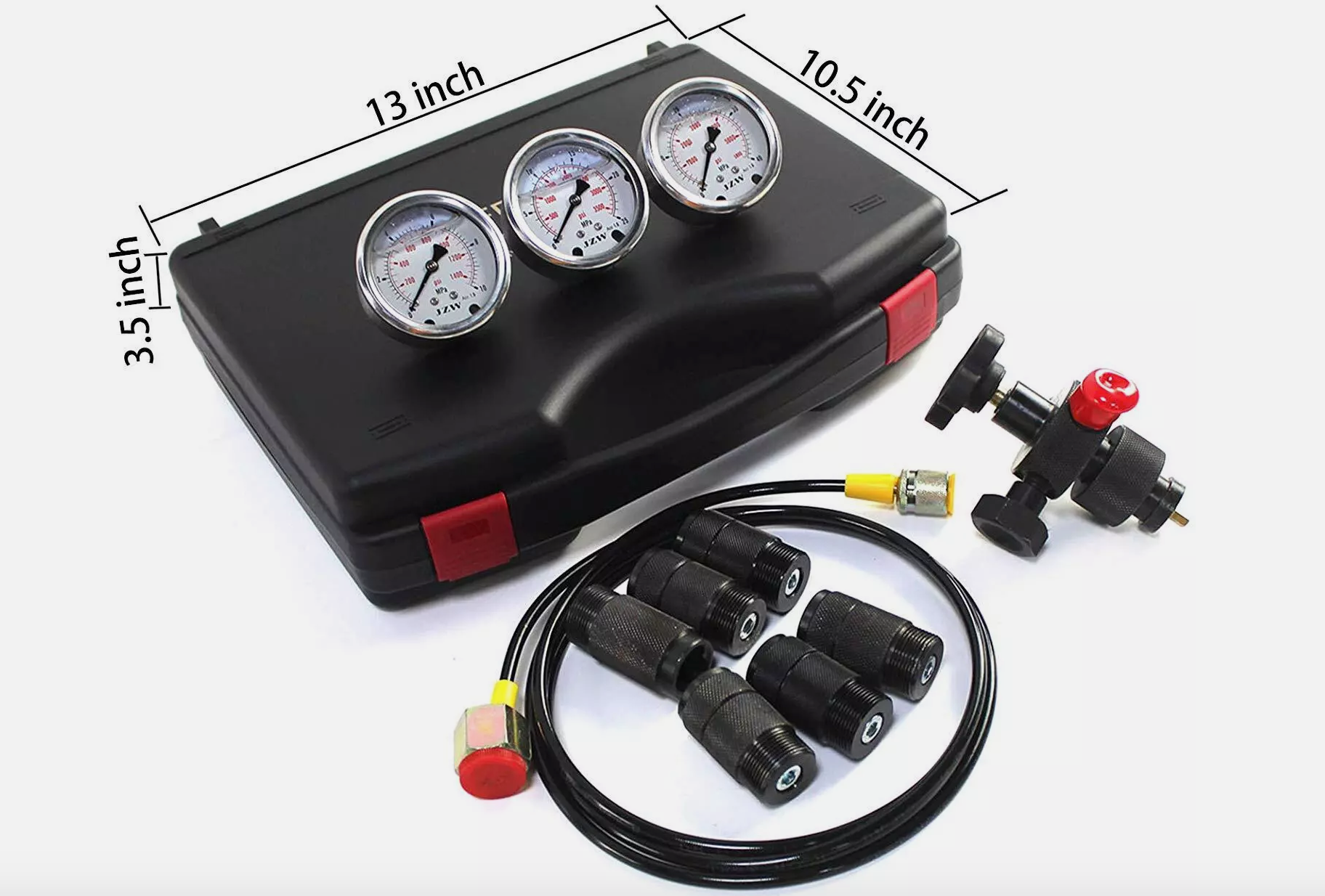 400bar Hydraulic Gauge Adapter Test Kit Hydraulic Nitrogen Accumulator Charging System