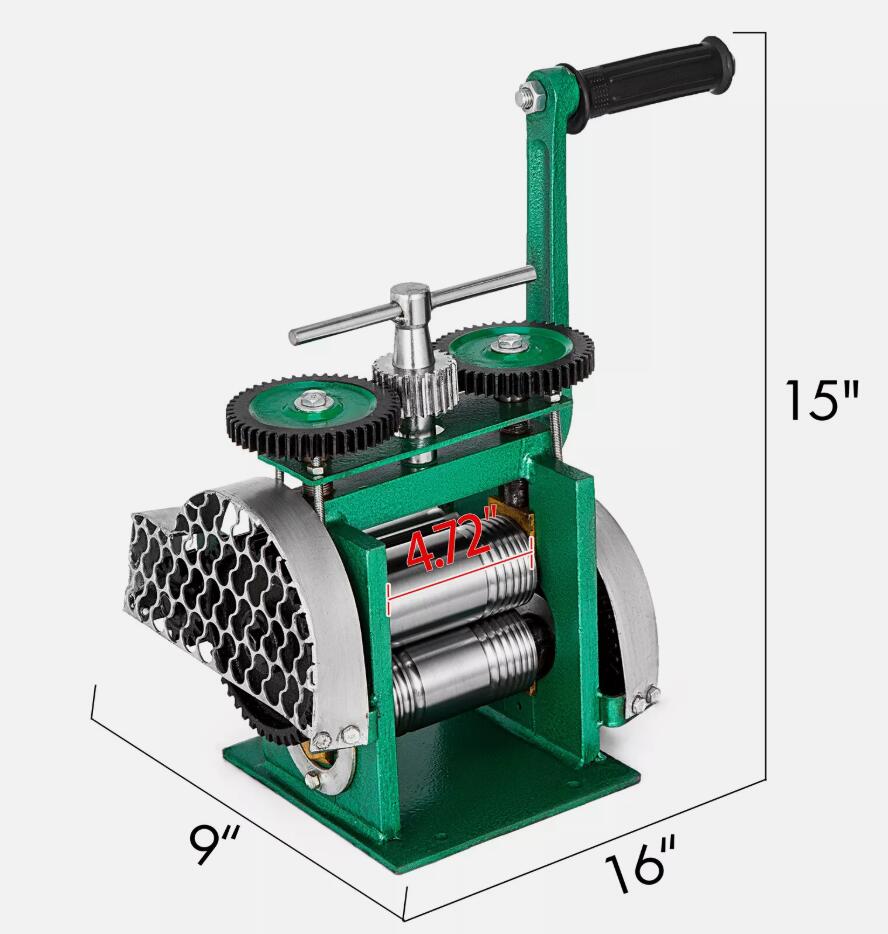 85mm Heavy Duty Manual Rolling Mill Jewellery Roll Machine Combination