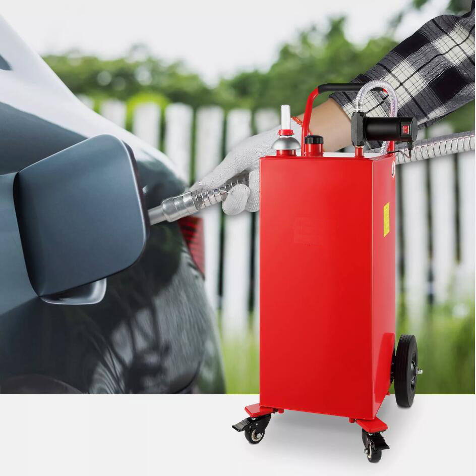 Premium Large Portable 30 Gallon Fuel Caddy Storage Tank with 180W Pump