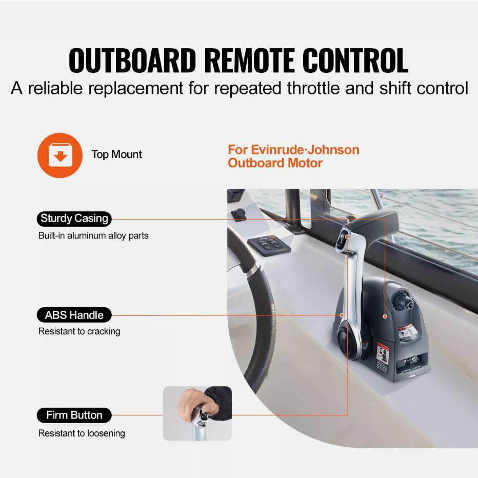 Premium Top-Mounted Outboard Throttle Remote Control Box for Evinrude Johnson