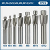 7PCS Premium HSS End Mill Cutters Pilot Counterbore Solid Slot Drill Bit Slotting Tool