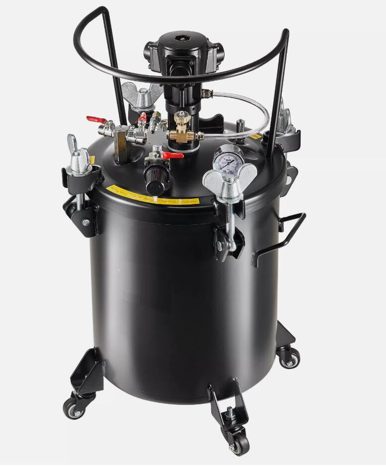 Upgraded 30 L/7.5 gal Automatic Stirring 70 psi Adjustable Spray Paint Pressure Pot Tank