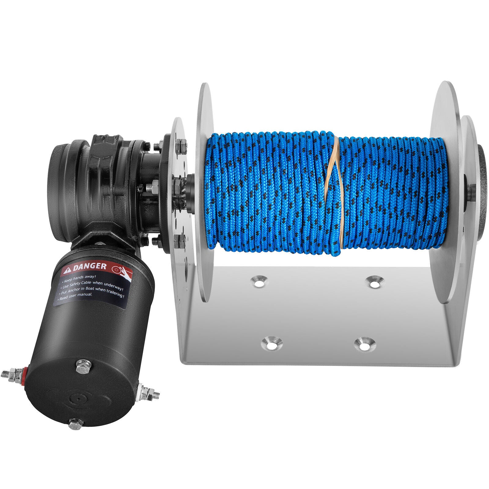 700W Electric Anchor Winch TW200 2500kg Saltwater Boat Drum Winch With 60m*6mm Rope